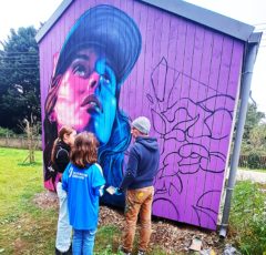 Réalisation d’une fresque à l’Acadie